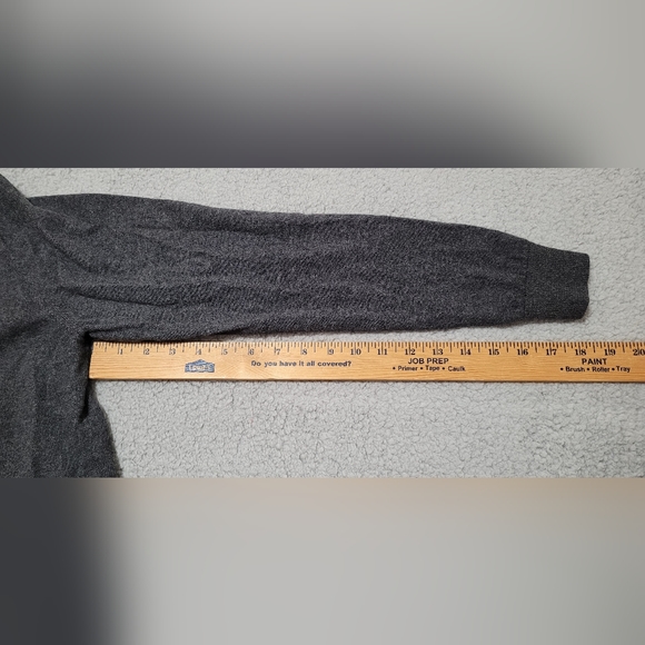 Nordstrom Men's Shop 100% Merino Wool Gray Long Sleeve Sweater Large - Picture 7 of 7